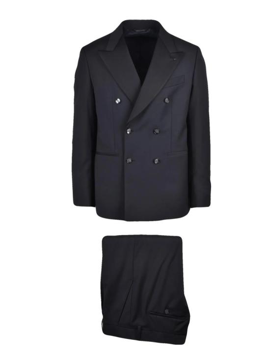 25FW 메사제리에 수트 마스트로이아니 블랙 울 블렌드 더블 브레스트 정장