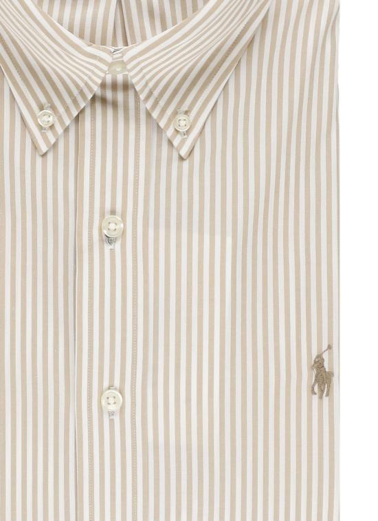 26FW 폴로 랄프로렌 커스텀핏 코튼 포플린 스트라이프 셔츠 710929346504 Grey - POLO RALPH LAUREN