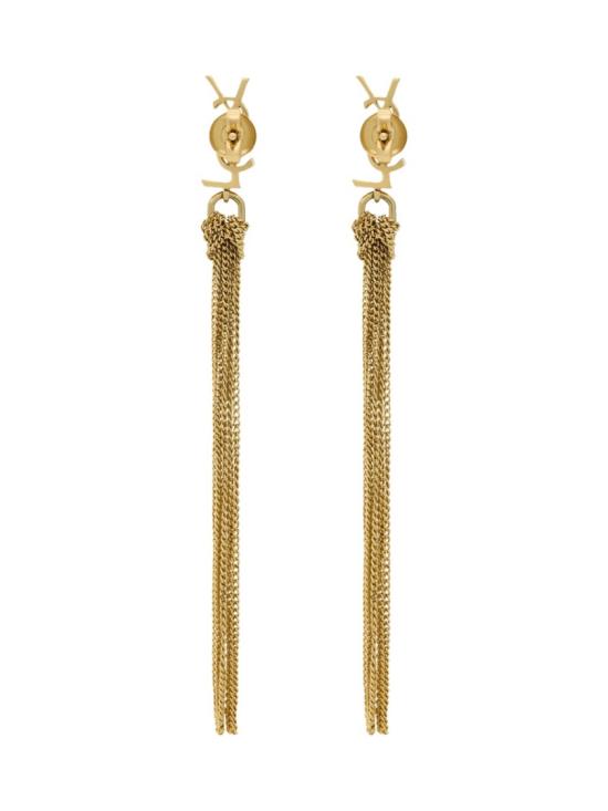  생로랑 메탈 카산드라 태슬 이어링 803195 Y15008030 Gold - SAINT LAURENT