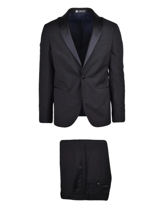 25FW Lab 001 수트 블랙 버진 울 새틴 트리밍 정장