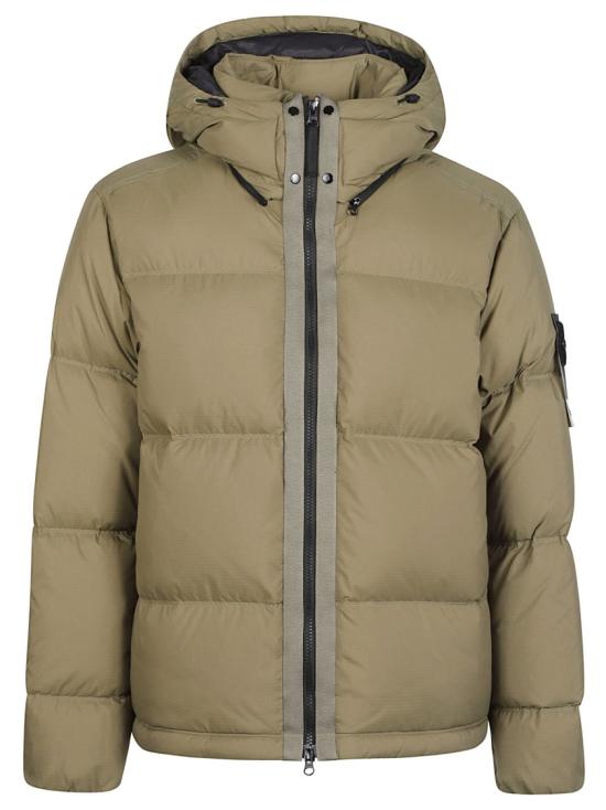 26FW 스톤 아일랜드 매트 립스탑 코듀라 어드밴스드 패브릭스 디테처블 후드 티어-레지스턴트 다운 자켓 L2 S15 41000 13 S0483 Green