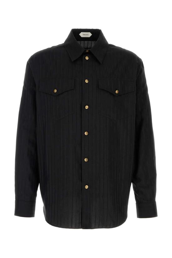 26FW 베르사체 긴팔 셔츠 10268161A18548 1B000 Black