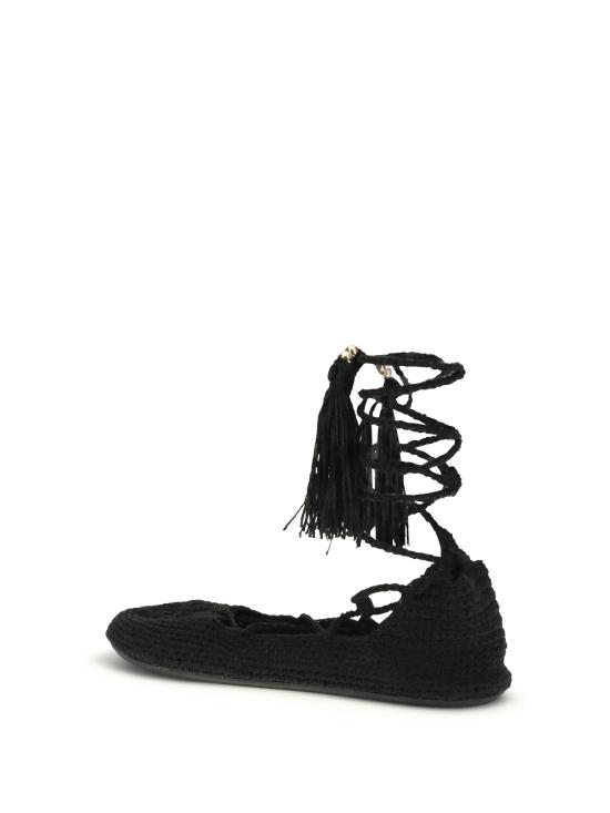 26SS 알라누이 플랫 슈즈 LWIR002R26KNI001 1010 BLACK - ALANUI