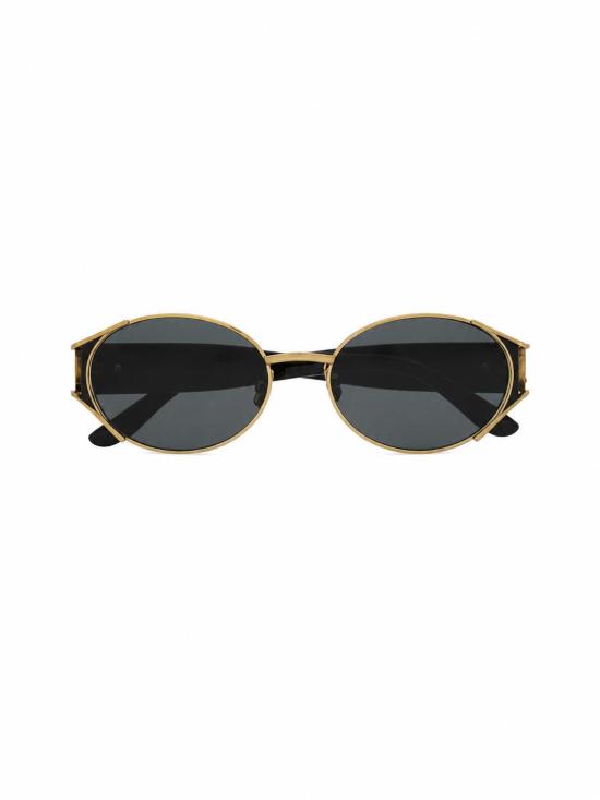 26FW 생로랑 오벌 프레임 선글라스 A003D4Y9968 8035 GOLD BLACK
