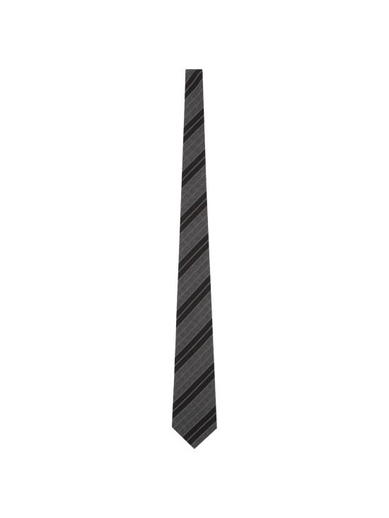 26FW 생로랑 넥타이 8249453Y002 1063 BLACK LIGHT GREY