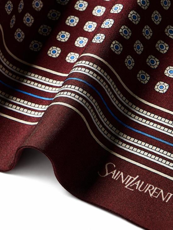 26FW 생로랑 머플러/스카프 8682563Y001 6188 BORDEAUX MULTICOLOR - SAINT LAURENT