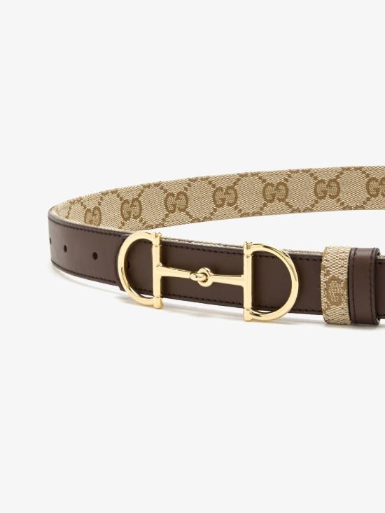 26FW 구찌 홀스빗 버클 리버시블 벨트 A001V4FAF7J9651 Khaki - GUCCI