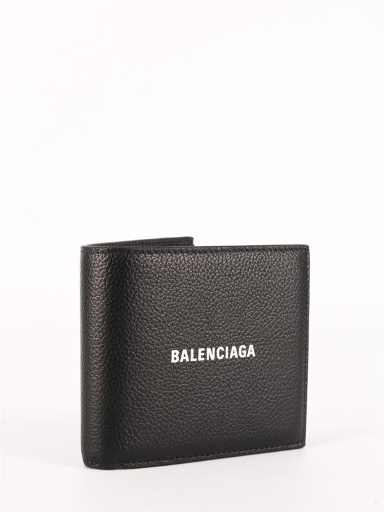 26FW 발렌시아가 캐쉬 스퀘어 반지갑 5945491IZI31090 Black