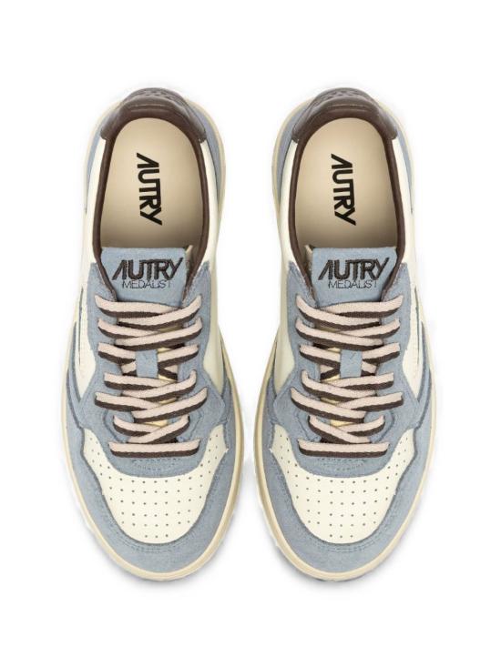 26FW 오트리 메달리스트 로우 레더 스니커즈 AULWBW06 Cream - AUTRY