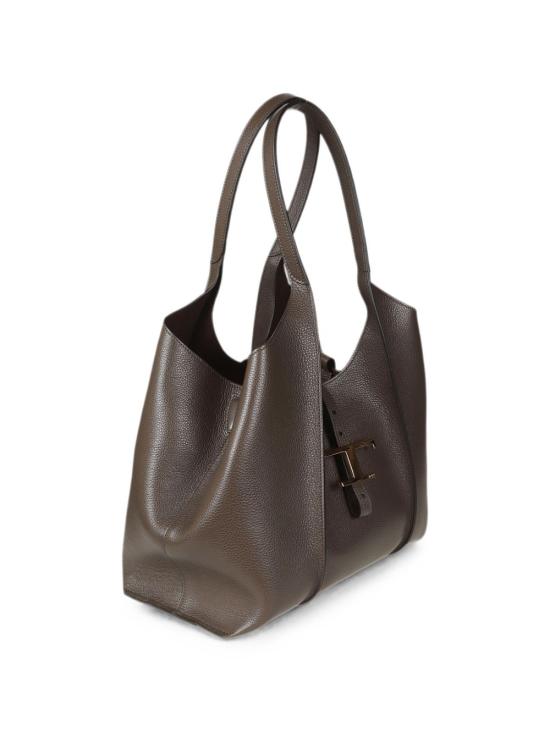 26FW 토즈 T 타임리스 쇼퍼 백 스몰 XBWTSBA0200XSOB208 Dark brown - TODS