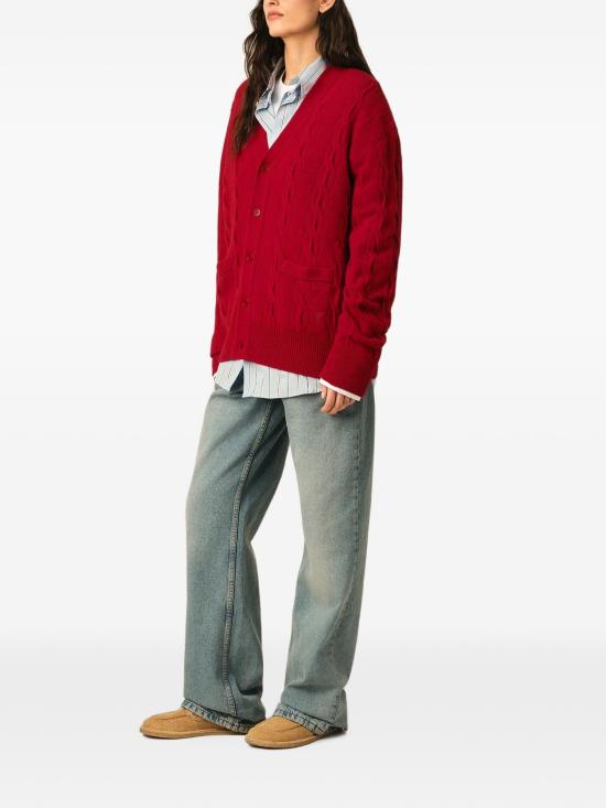 26FW 아미 스웨터 UKC393KN0189 A186 ROUGE RUBIS - AMI