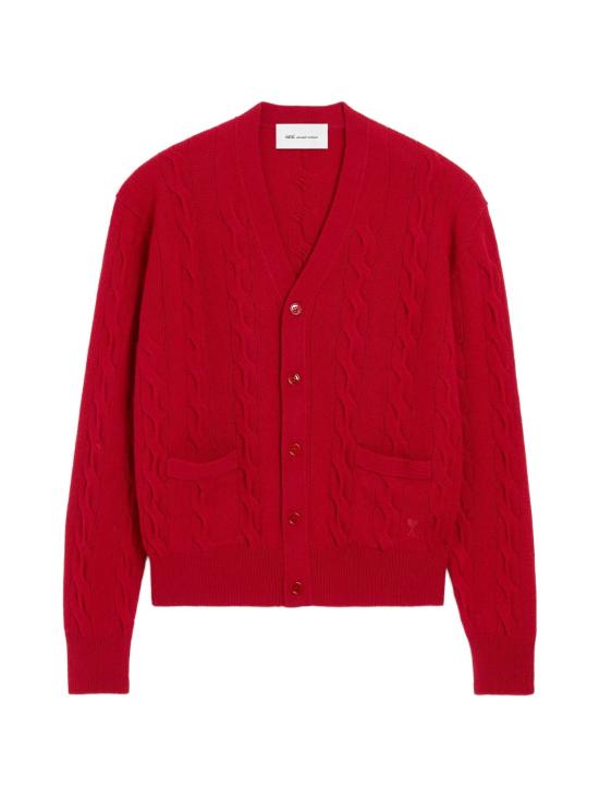 26FW 아미 스웨터 UKC393KN0189 A186 ROUGE RUBIS
