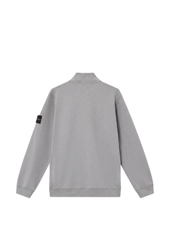 26FW 스톤 아일랜드 브러쉬드 오가닉 코튼 플리스 레귤러 핏 하프집 스웨트셔츠 L2S156100068S0A20 V0060 GRAY - STONE ISLAND