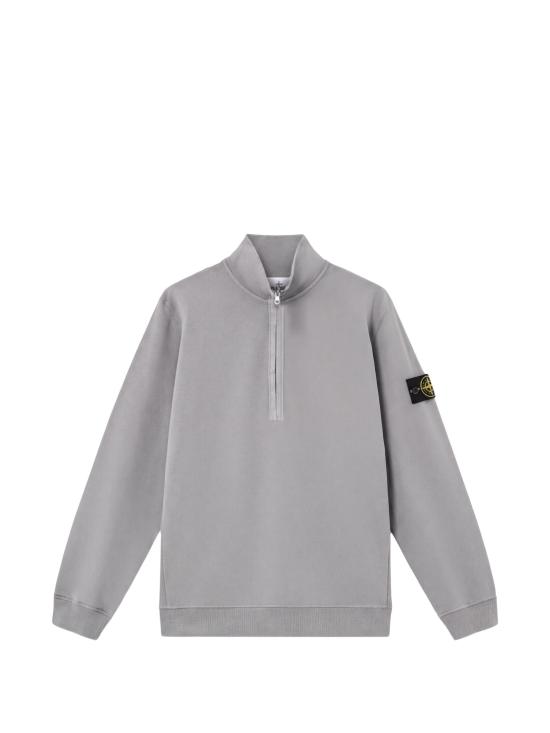 26FW 스톤 아일랜드 브러쉬드 오가닉 코튼 플리스 레귤러 핏 하프집 스웨트셔츠 L2S156100068S0A20 V0060 GRAY