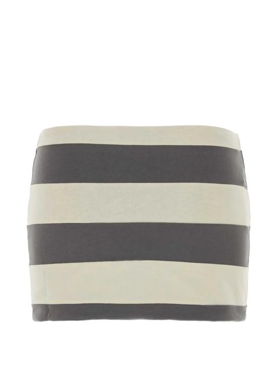 26FW 미우미우 스트라이프 저지 미니스커트 MJD235SOOO195L F04GR GESSOFERRO F04GR GESSO FERRO - MIU MIU