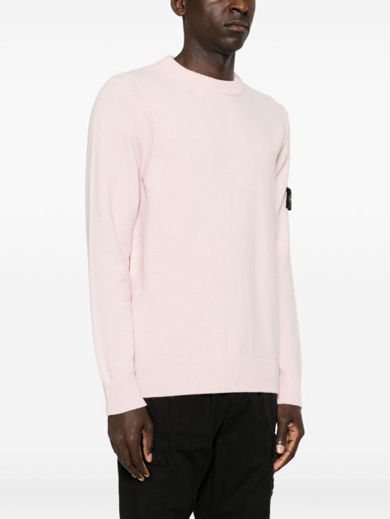 26FW 스톤 아일랜드 램스울 립드 트림 레귤러 핏 크루넥 점퍼 L2S155100072S00A3 V0082 ANTIQUE ROSE - STONE ISLAND
