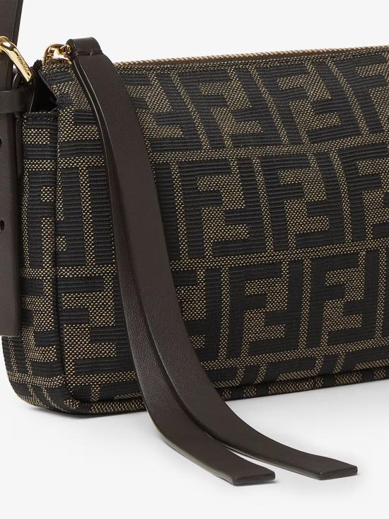 26FW 펜디 FF 자카드 지퍼 탑 스몰 숄더백 8BS123B17AF14YN brown - FENDI