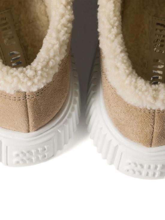 26FW 미우미우 로고 데님 스니커즈 5E389EFZF05Z0G F0F24 BROWN - MIU MIU