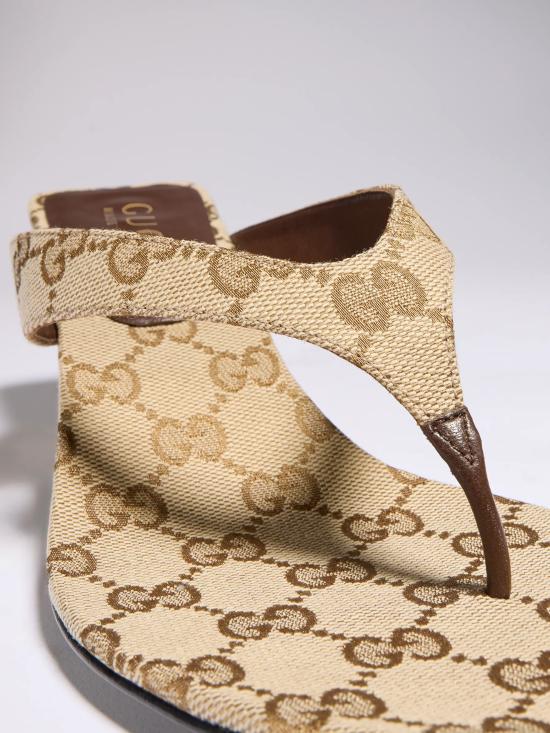 26FW 구찌 비토리아 GG 캔버스 통 샌들 870786FAF3Z 9642 BEIGE - GUCCI