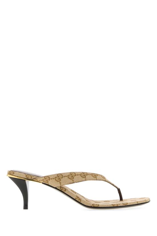 26FW 구찌 비토리아 GG 캔버스 통 샌들 870786FAF3Z 9642 BEIGE