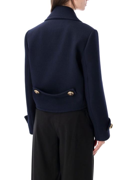 26FW 발렌시아가 크롭 피코트 A002D7TUU16 8065 BLUE - BALENCIAGA