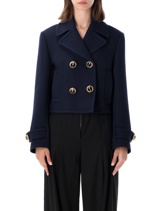 26FW 발렌시아가 크롭 피코트 A002D7TUU16 8065 BLUE