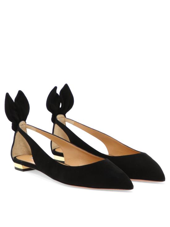 26FW 아쿠아주라 플랫 슈즈 DENFLAB0SUE000 BLACK - AQUAZZURA