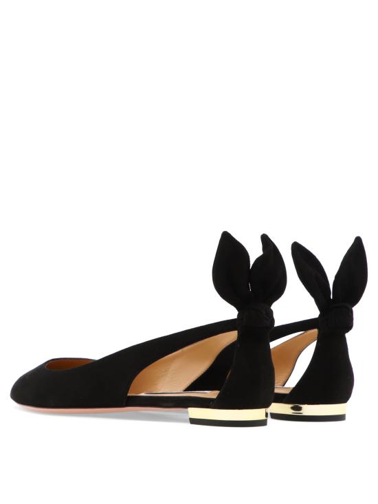 26FW 아쿠아주라 플랫 슈즈 DENFLAB0SUE000 BLACK - AQUAZZURA