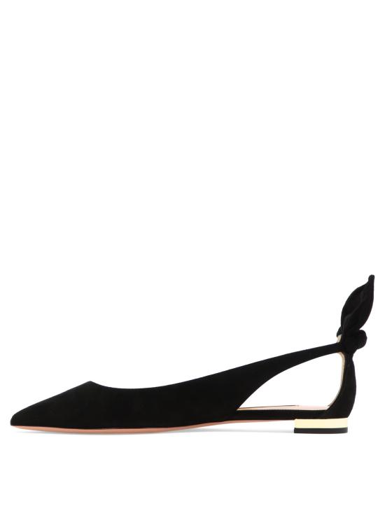 26FW 아쿠아주라 플랫 슈즈 DENFLAB0SUE000 BLACK - AQUAZZURA