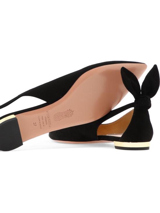 26FW 아쿠아주라 플랫 슈즈 DENFLAB0SUE000 BLACK - AQUAZZURA