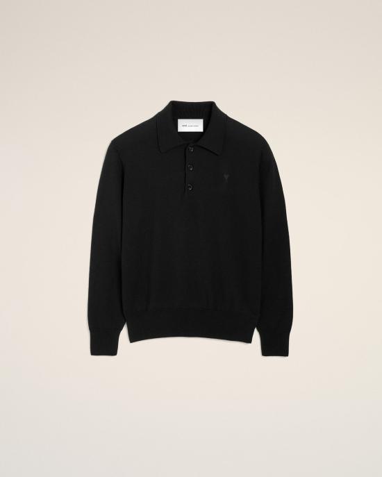 26FW 아미 긴팔 티셔츠 HPL457KN0197 0180 BLACK