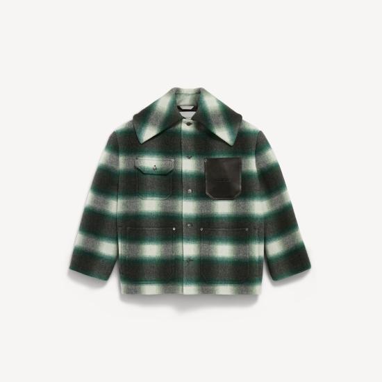 26FW 발렌시아가 긴팔 셔츠 A009IUTUU57 3010 GREENBLACK