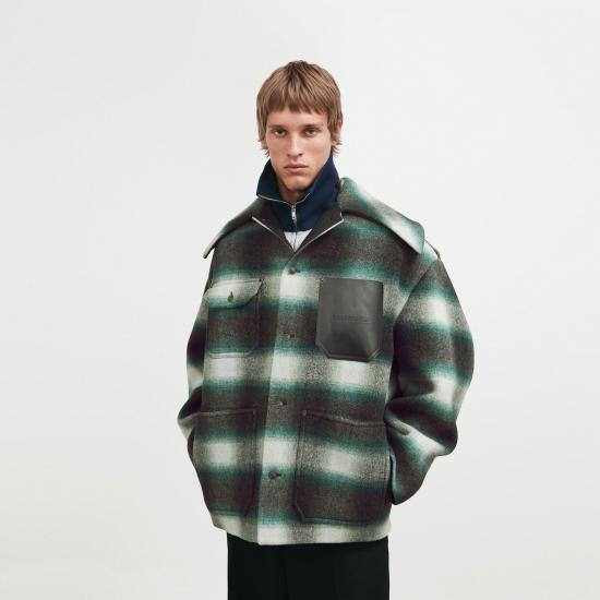 26FW 발렌시아가 긴팔 셔츠 A009IUTUU57 3010 GREENBLACK - BALENCIAGA