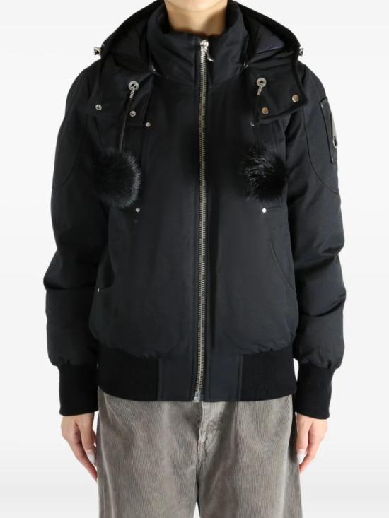 26FW 무스너클 오리지널 데비 시어링 트림 봄버 재킷 M35LB002S 305 BLK W - MOOSE KNUCKLES