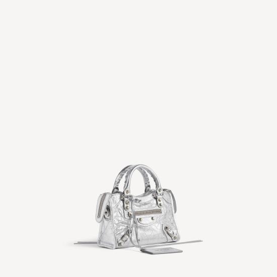 26FW 발렌시아가 르 시티 백 미니 8657632AB4V 8122 SILVER - BALENCIAGA