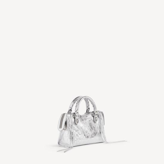 26FW 발렌시아가 르 시티 백 미니 8657632AB4V 8122 SILVER - BALENCIAGA