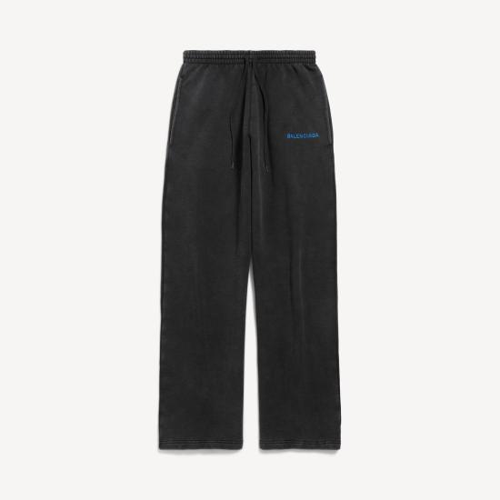 26FW 발렌시아가 백 오버사이즈 배기 스웨트팬츠 871496TTVJ2 8014 BLACKBLUE