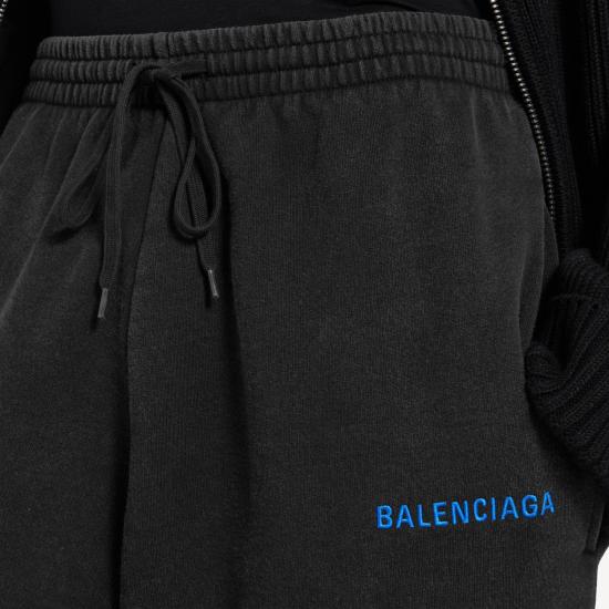 26FW 발렌시아가 백 오버사이즈 배기 스웨트팬츠 871496TTVJ2 8014 BLACKBLUE - BALENCIAGA