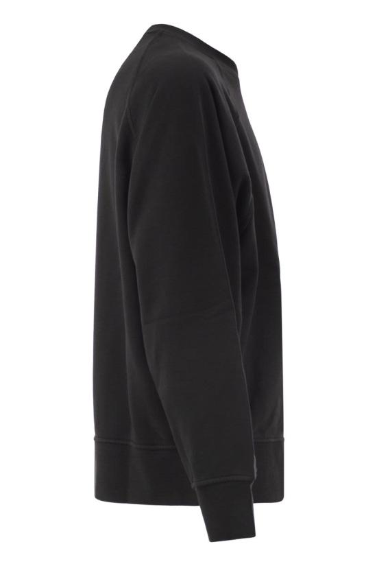 26FW 스톤 아일랜드 오가닉 코튼 플리스 오버사이즈핏 크루넥 스웨트셔츠 L2S156100008S0051 V0029 BLACK - STONE ISLAND