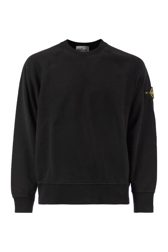 26FW 스톤 아일랜드 오가닉 코튼 플리스 오버사이즈핏 크루넥 스웨트셔츠 L2S156100008S0051 V0029 BLACK