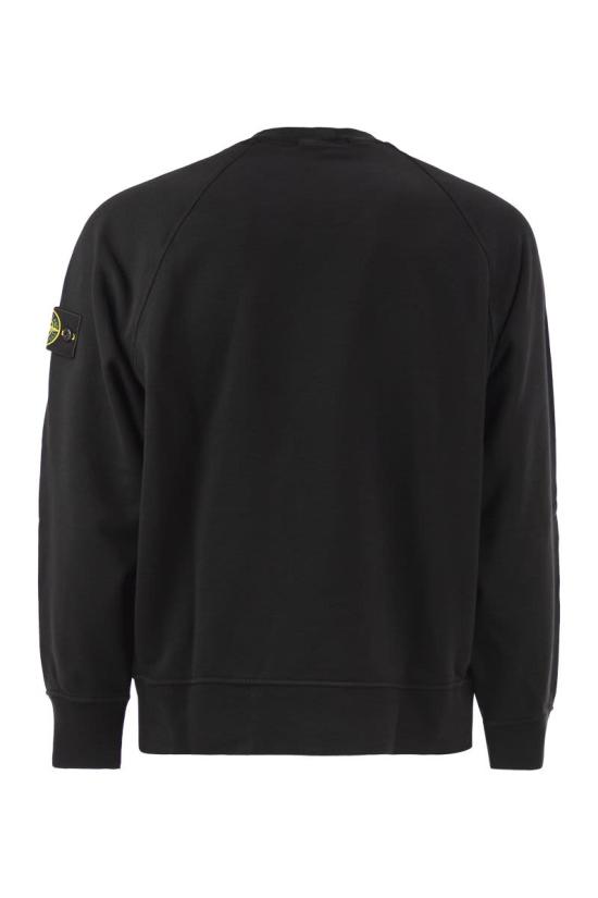 26FW 스톤 아일랜드 오가닉 코튼 플리스 오버사이즈핏 크루넥 스웨트셔츠 L2S156100008S0051 V0029 BLACK - STONE ISLAND