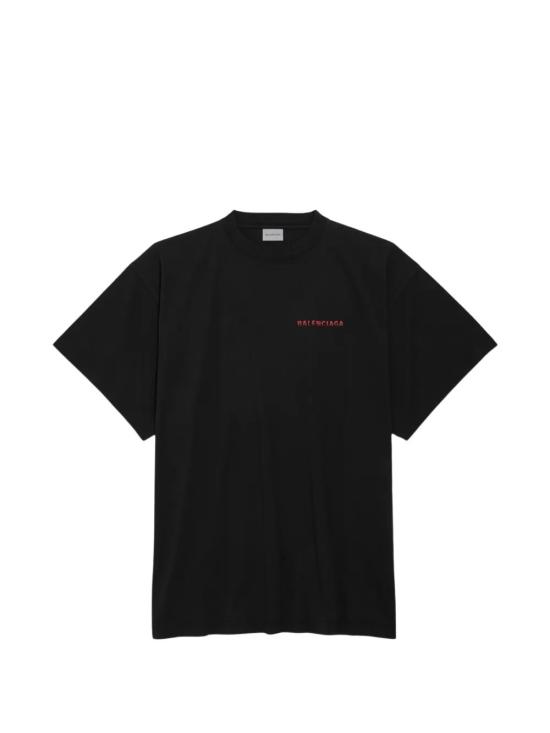 26FW 발렌시아가 백 그래디언트 오버사이즈 티셔츠 850345TVVE6 1000 BLACK