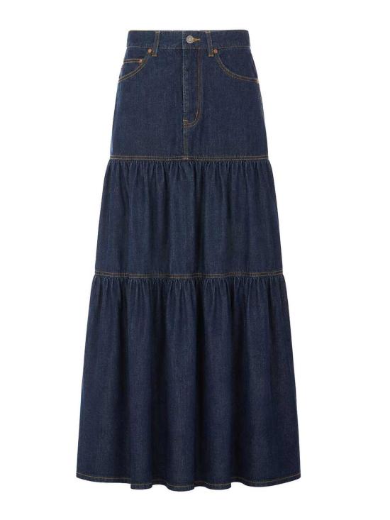 26SS 생로랑 스커트 874178Y03GB4240 BLUE