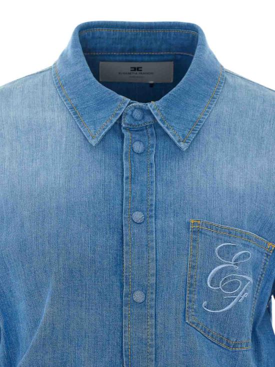 26SS 엘리자베타프랜치 미디 원피스 AJ01D66E2192 BLUE - ELISABETTA FRANCHI