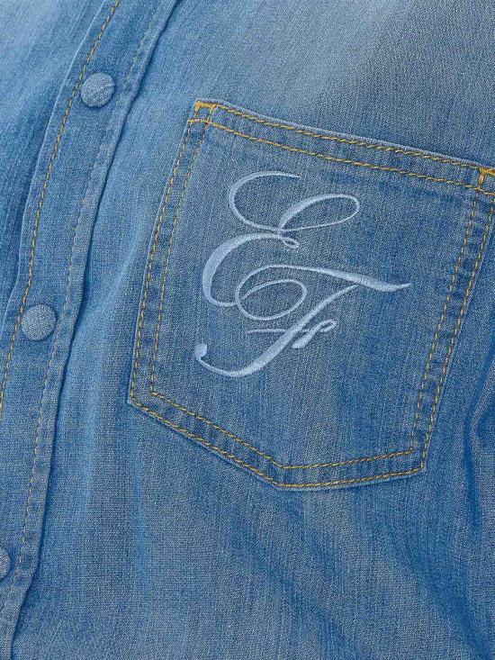 26SS 엘리자베타프랜치 미디 원피스 AJ01D66E2192 BLUE - ELISABETTA FRANCHI
