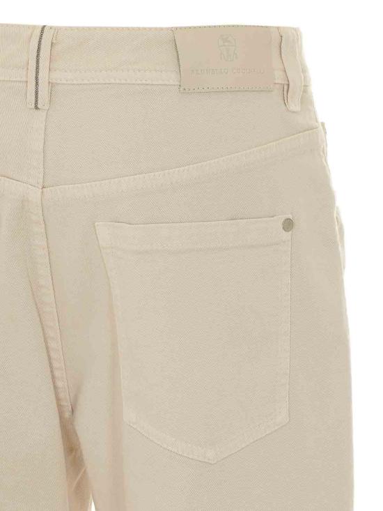 26FW 브루넬로 쿠치넬리 스트레이트 팬츠 MB057P5319C9815 WHITE - BRUNELLO CUCINELLI