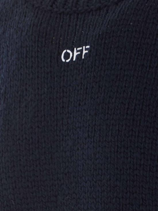 26FW 오프화이트 스웨터 OMHE212F26KNI001411 BLUE - OFF WHITE