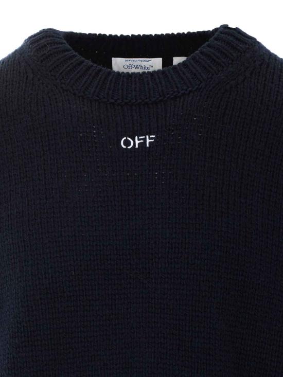 26FW 오프화이트 스웨터 OMHE212F26KNI001411 BLUE - OFF WHITE