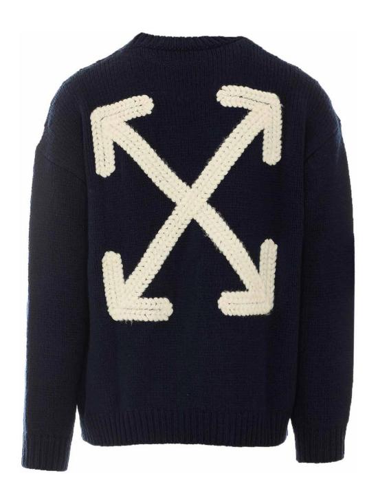 26FW 오프화이트 스웨터 OMHE212F26KNI001411 BLUE - OFF WHITE