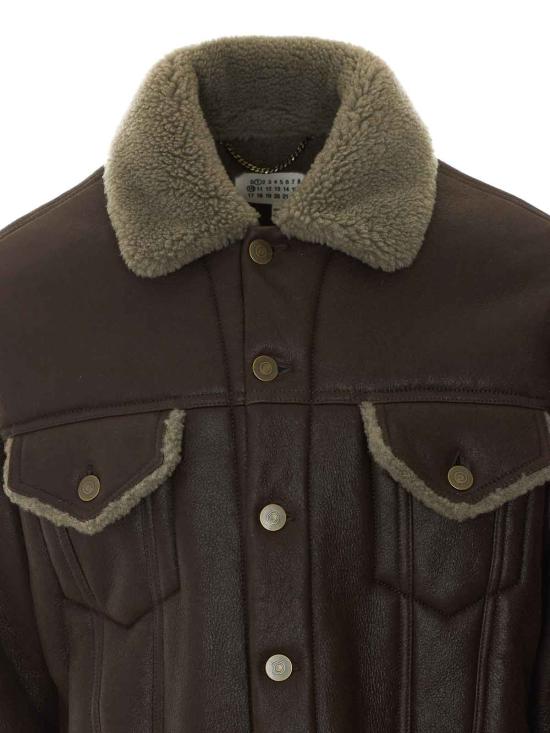 26SS 마르지엘라 왁스 시어링 자켓 왁스 시어링 자켓 S50AM0659SY1399143 BROWN - MAISON MARGIELA
